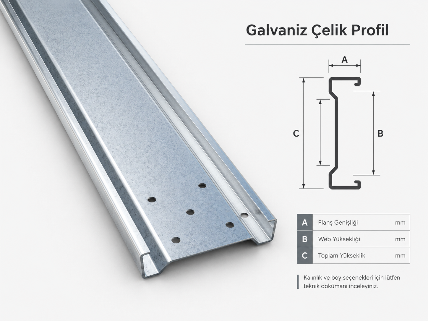 Sigma Profil fiyatları ve ölçü tablosu